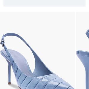“ MESSAGE BEFORE BUYING FOR AVAILABILITY ” SCHUTZ Light Blue Croc-Embossed Heels